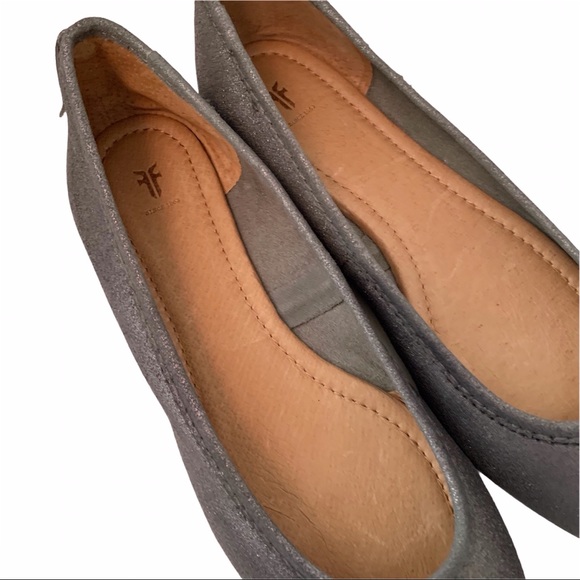 Frye 7.5 Regina Ballet Flats Metallic NEW No Box - Picture 3 of 8